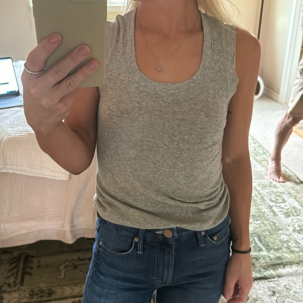 FREE PEOPLE XS GREY TANK TOP